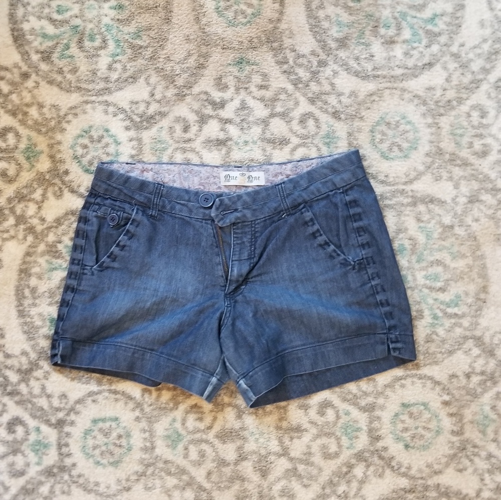 Soft denim shorts